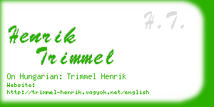 henrik trimmel business card